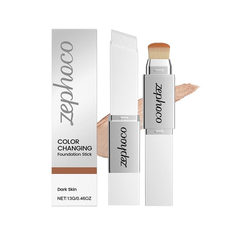 2-in-1 Color-Changing Foundation Stick - Lightweight, Hydrating, Smooth, and Non-Caking Foundation Makeup ZP-A05-0038-01 SMT Whitelist